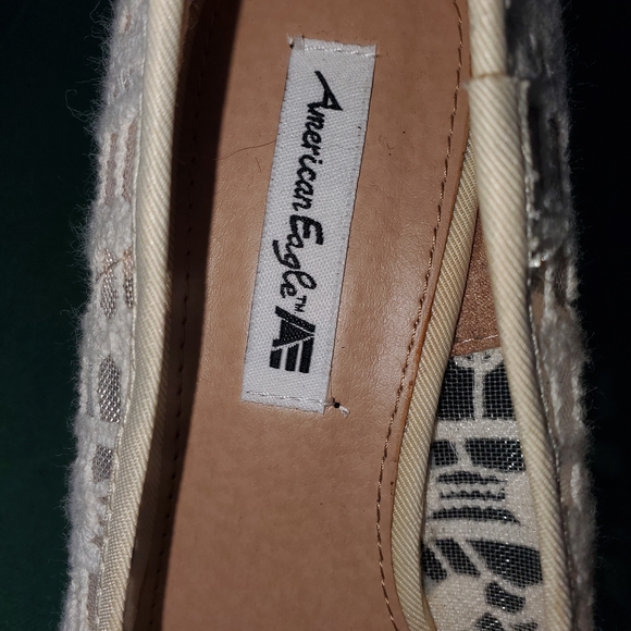 American Eagle Outfitters Beige Lace Wedges - Picture 3 of 5